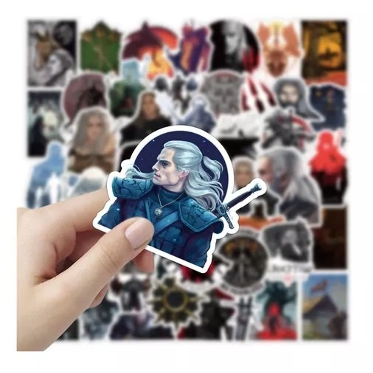 GARSIL - 50 Stickers De The Witcher - Etiquetas Autoadhesivas