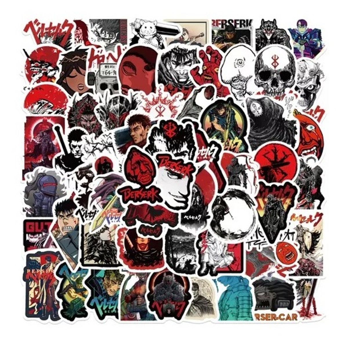 GARSIL - 50 Stickers De Berserk - Etiquetas Autoadhesivas