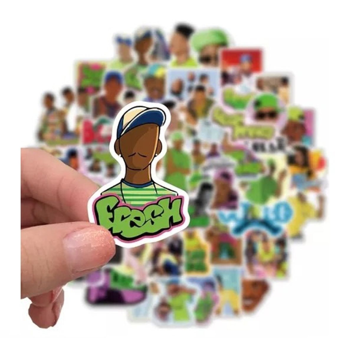 GARSIL - 50 Stickers De El Príncipe Del Rap - Etiquetas Autoadhesivas