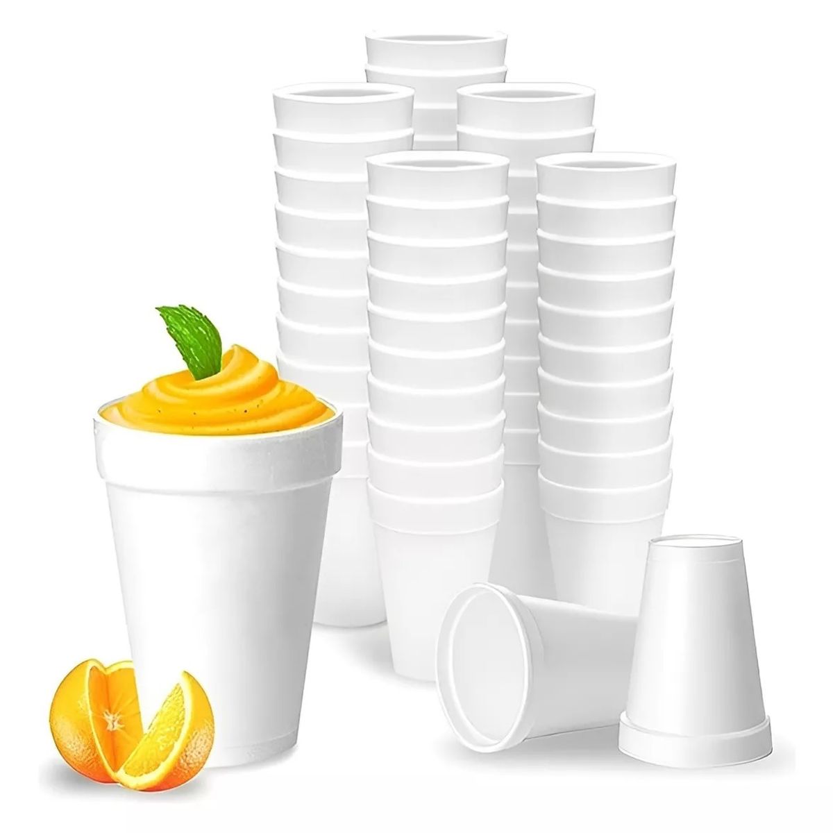 PASTELERIUSCL - 50 Vasos Termicos Vasos Desechables Vaso Descartable Vasos De Plumavit Vaso Café Plumavit 8oz 240ml