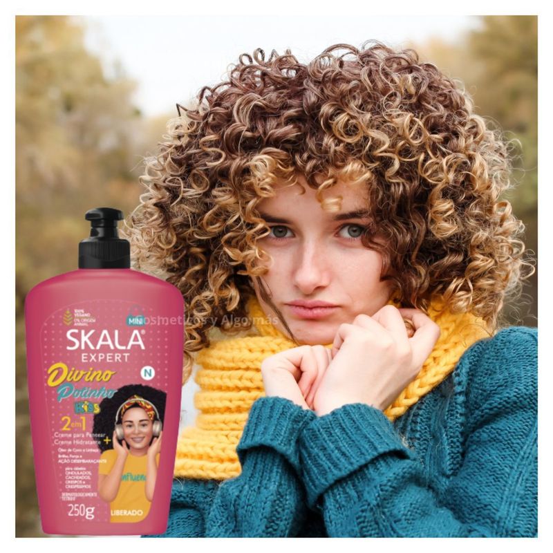 GENERICO - Crema de peinar hidratante para niños y adolescentes cabello rizado.