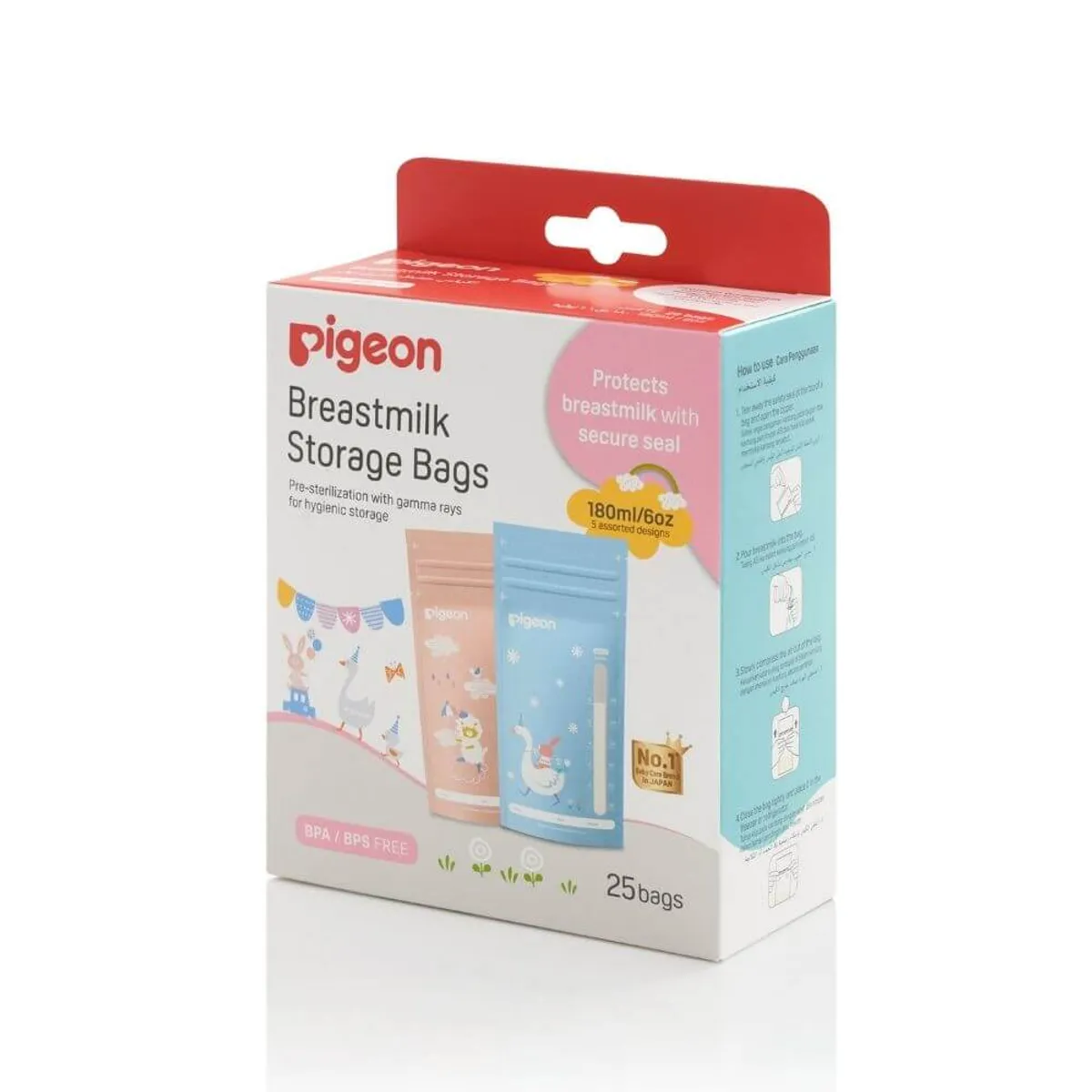 PIGEON - Bolsa Para Almacenamiento De Leche Materna 180ml