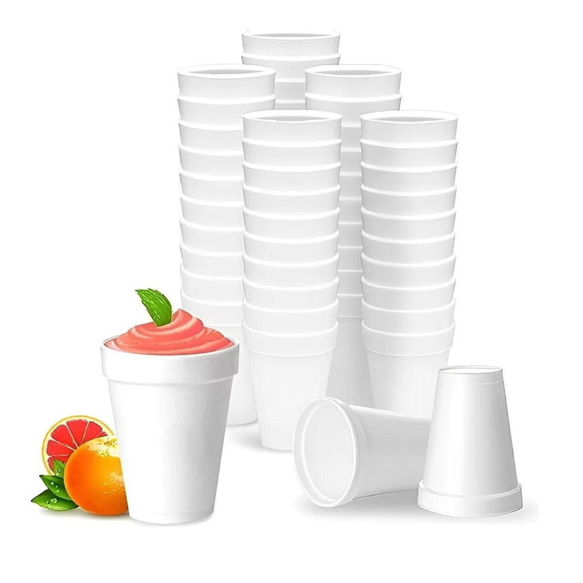 PASTELERIUS - 100 Vasos Termicos Vasos Desechables Vaso Descartable Vasos De Plumavit Vaso Cafe Plumavit 10oz296ml