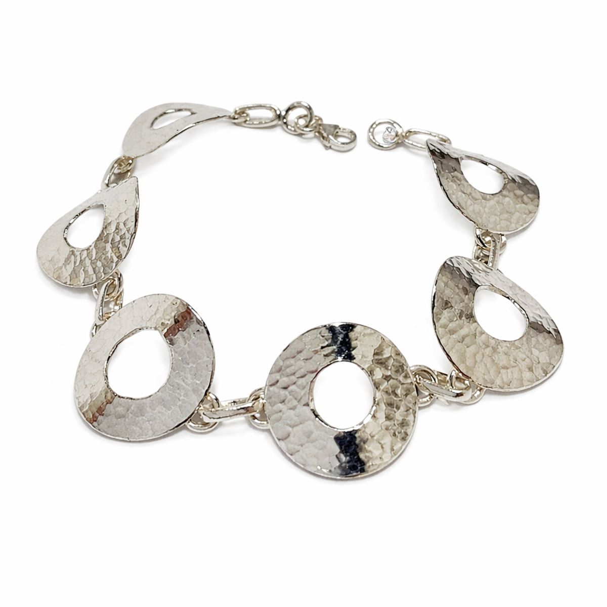 JOYAS MYTOKE - Pulsera Textura Circulos Calados Plata Nacional 980