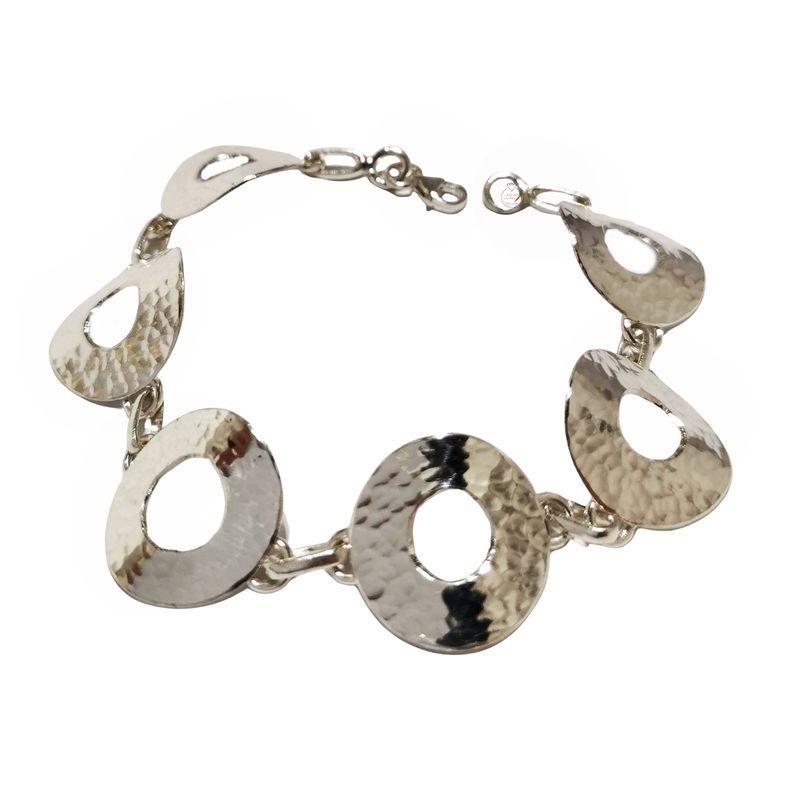 JOYAS MYTOKE - Pulsera Textura Circulos Calados Plata Nacional 980