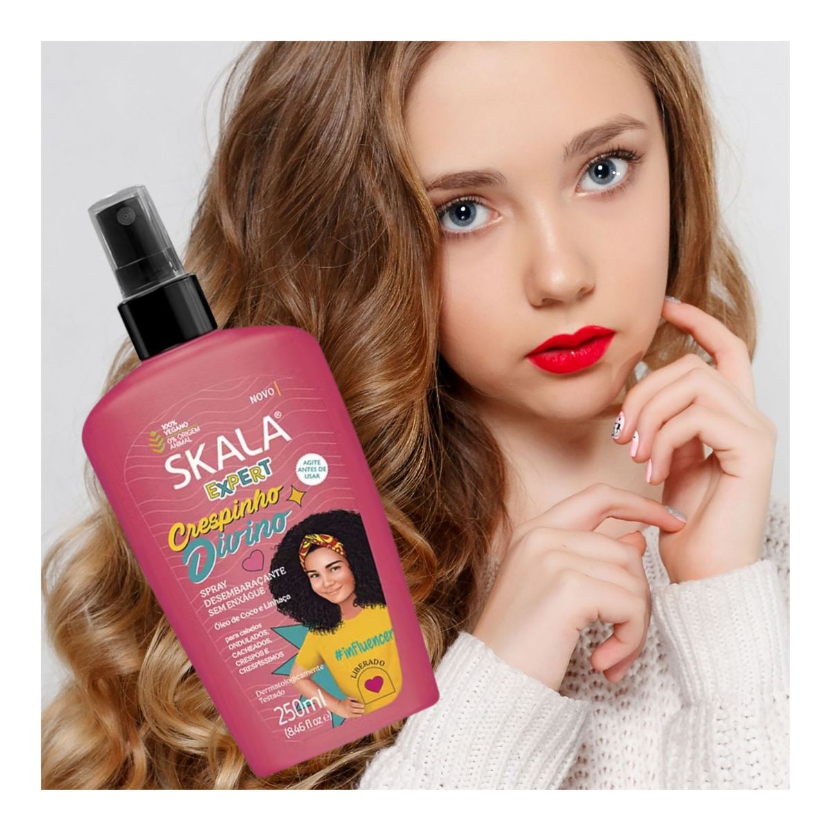 GENERICO - Spray cremoso desenredante para niños y adolescentes cabello rizado..