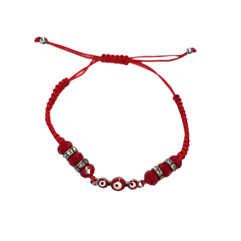 GENERICO - Pulsera roja 3 ojos fátima