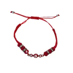 GENERICO - Pulsera roja 3 ojos fátima