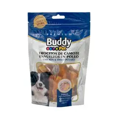 BUDDY PET - Trocitos de camote envueltos en pollo x3
