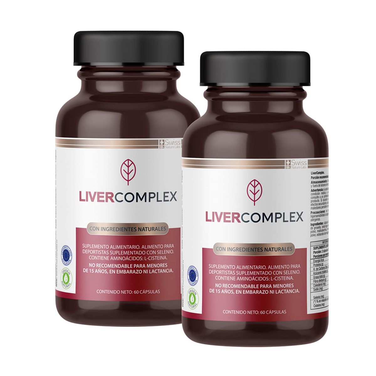 LIVER COMPLEX - Pack  2 Liver Complex Salud Hepatica 120 Capsulas