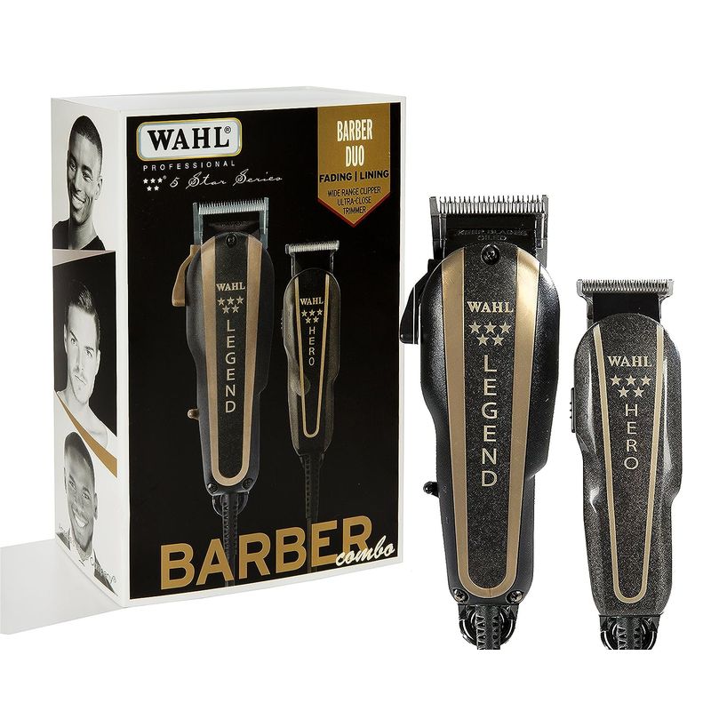 WAHL - Maquina Afeitadora 2en1 Legend + Hero Wahl 5 Star Barber Combo 220v