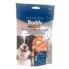 BUDDY PET - CORAZONES DE POLLO CON QUESO 100 GRS X3