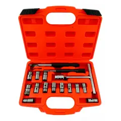 GENERICO - Kit Escariador Asiento Inyectores Diesel Petrolero 17 Pcs