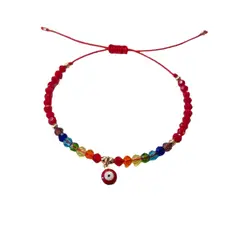 GENERICO - Pulsera roja ojo fátima rojo