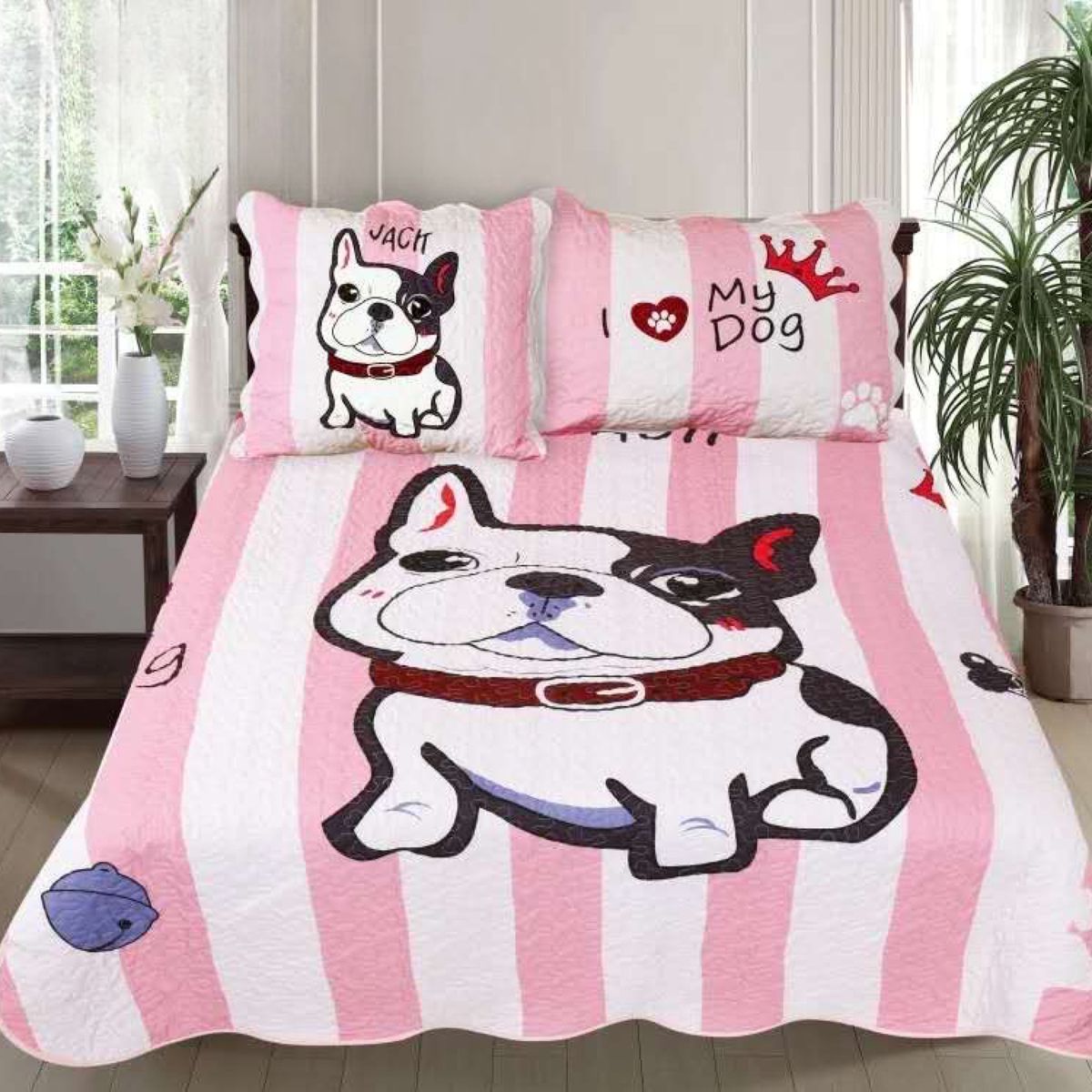 GENERICO - Cubrecama Quilt 1.5 Plaza Reversibles