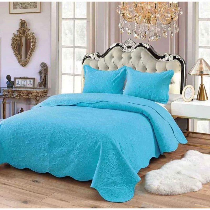 GENERICO - Cubrecama Quilt 1.5 Plaza Reversibles