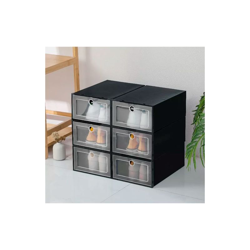 GENERICO - Set 6 Organizadores De Zapato Cajones Apilable Grande