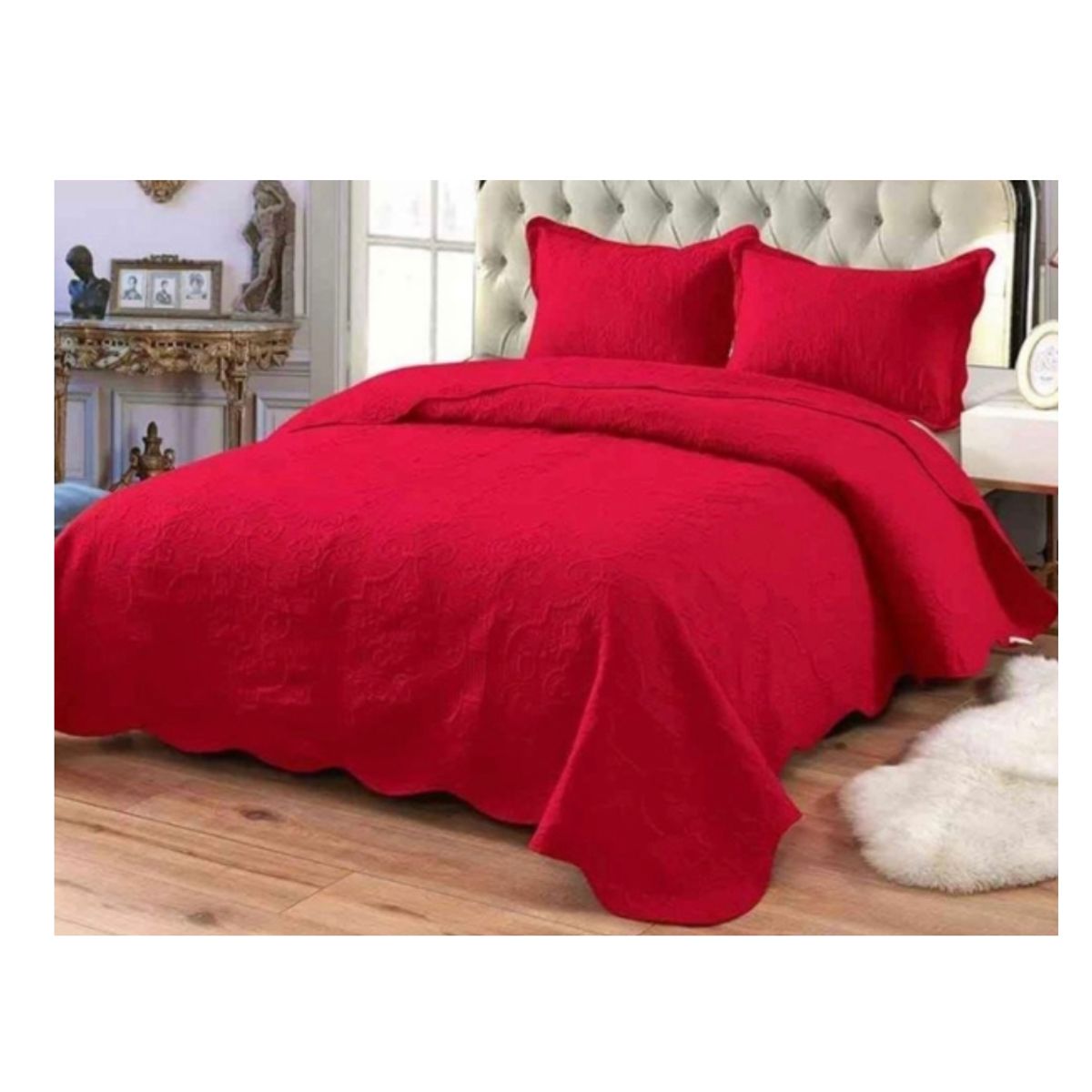 GENERICO - Cubrecama Quilt 1.5 Plaza Reversibles