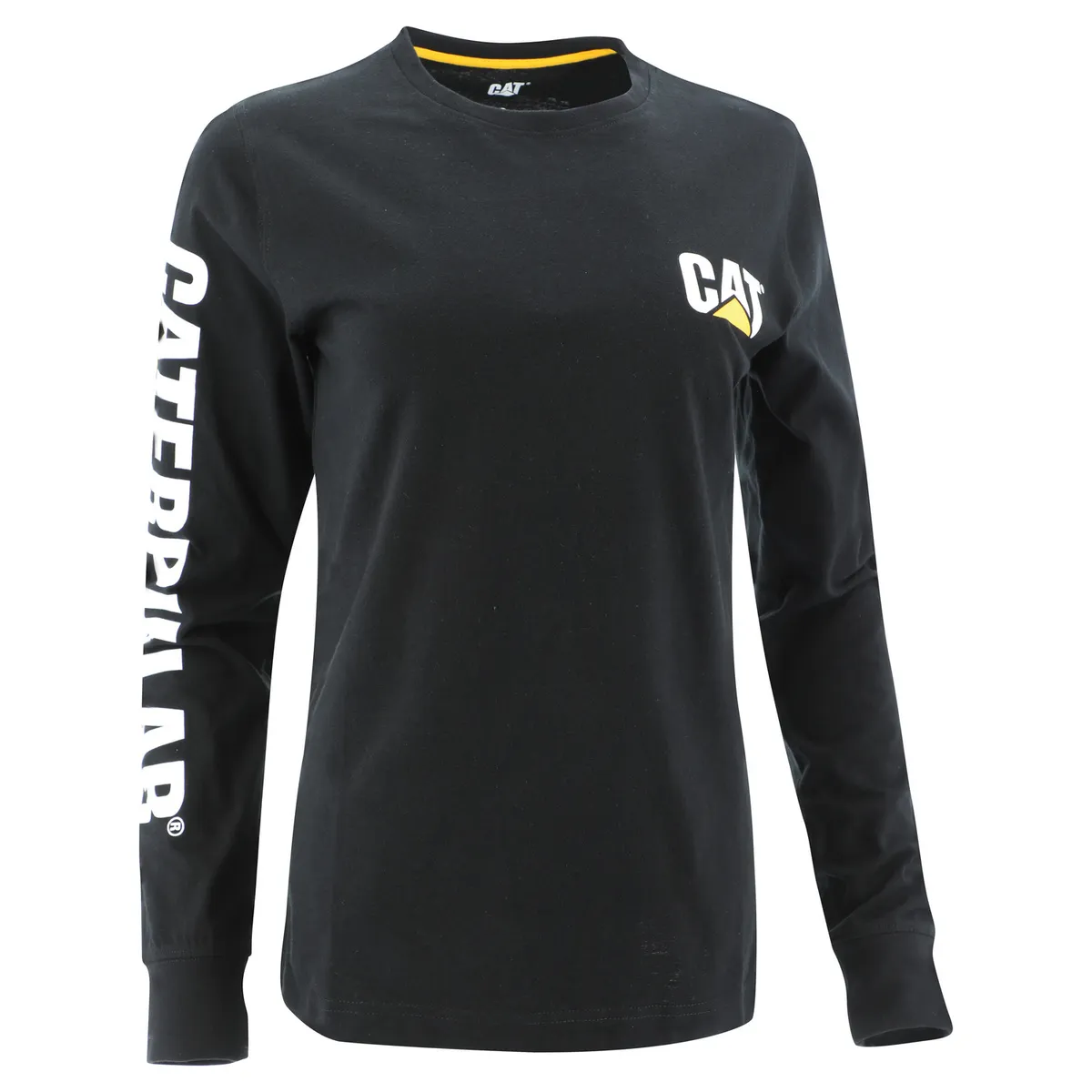CAT - Polera Manga Larga Mujer Trademark Banner Negro CAT