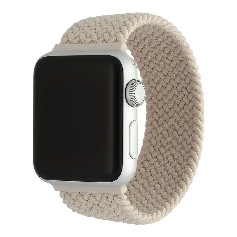 GENERICO - Correa Trenzada Solo Loop Para Apple Watch 42 44 45mm Beige XS