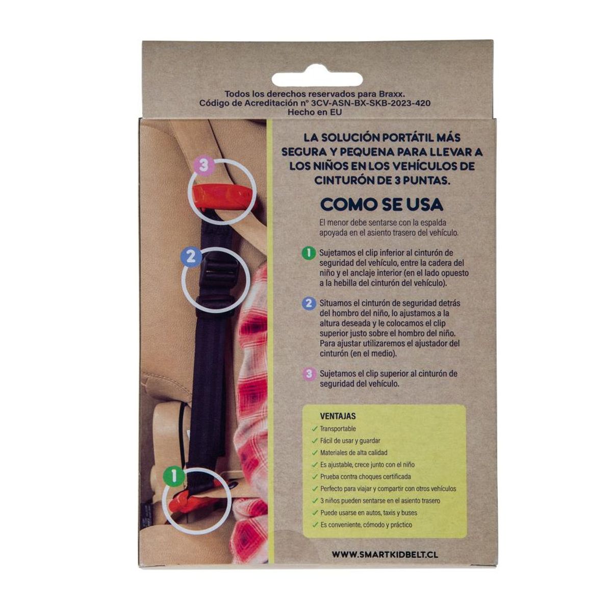 BRAXX - Sistema de Retención Infantil Cinturón Smart Kid Belt Braxx