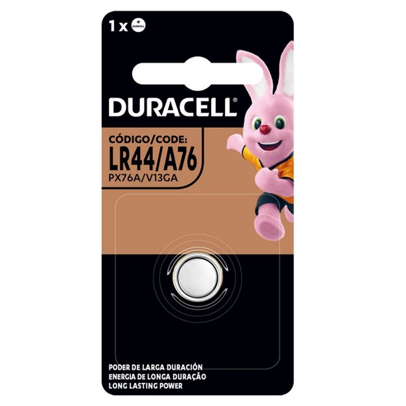 DURACELL - Pila Duracell Especial Alcalina LR44/ A76/ PX76A/ V13GA 1.5V - Plateado