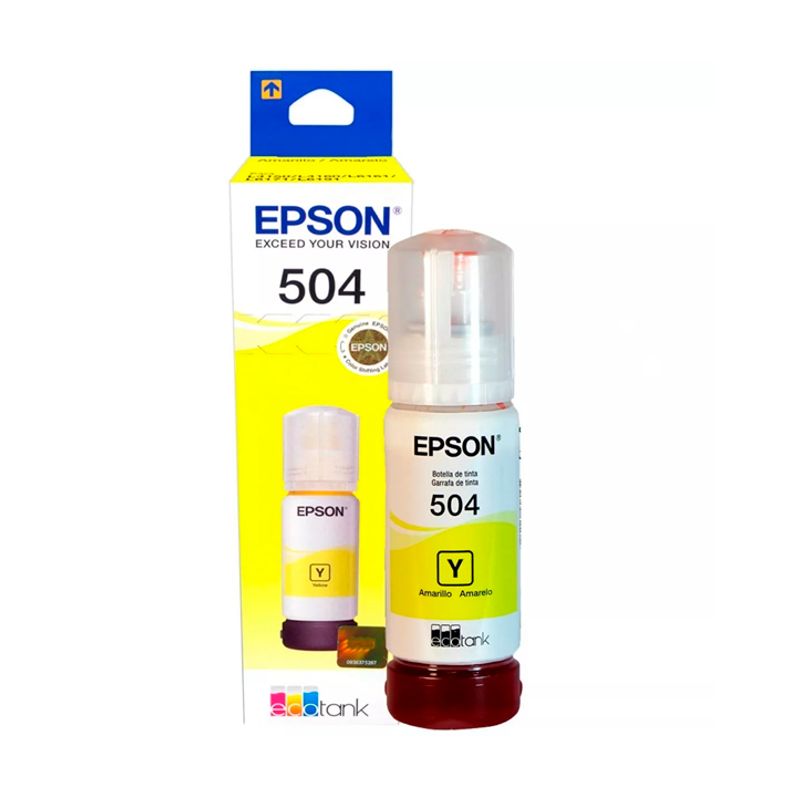 EPSON - Botella De Tinta Epson T504 Amarillo 7500 Páginas