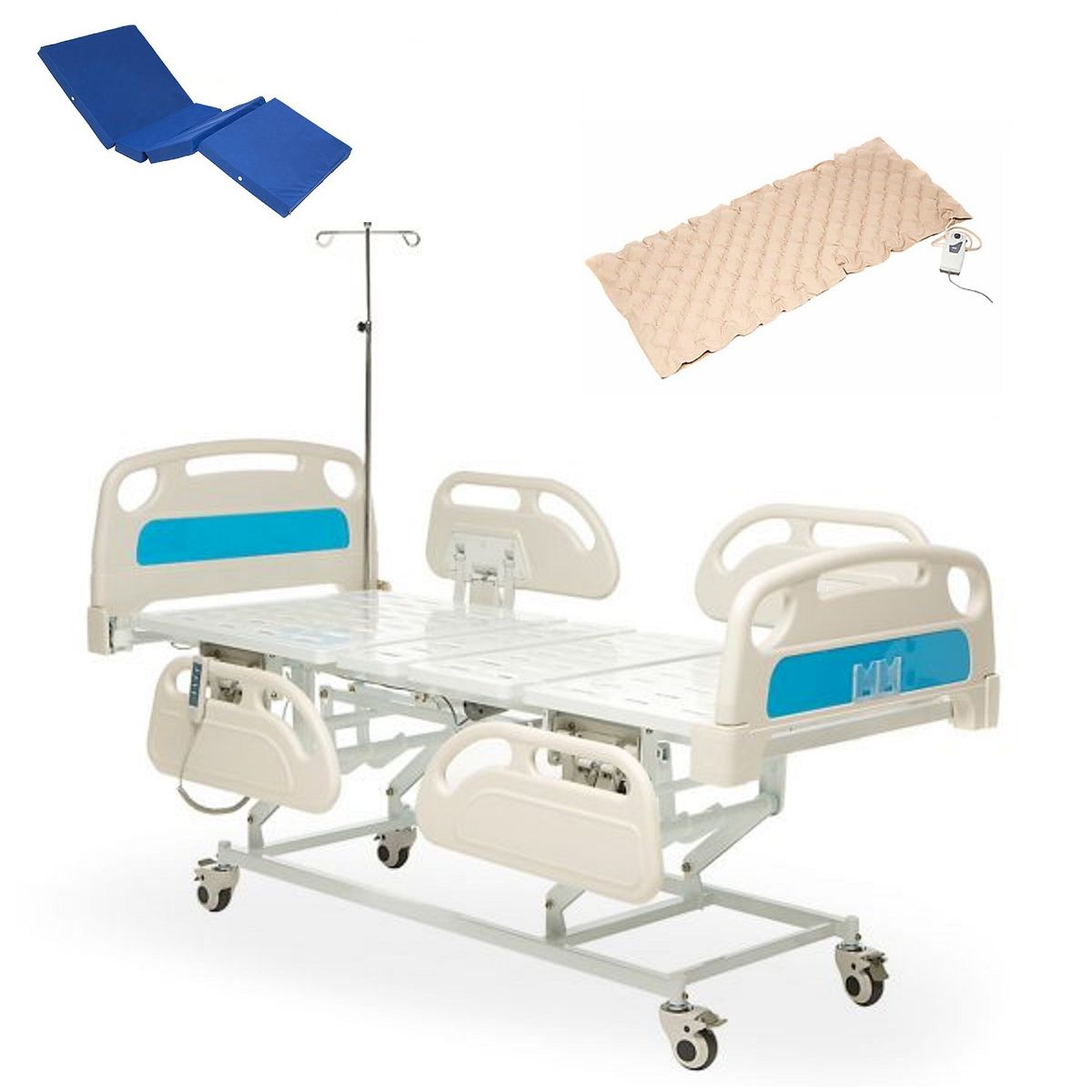 FIRST CARE - CAMA CLÍNICA ELÉCTRICA 4 POSICIONES PREMIUM + COLCHÓN + ANTIESCARAS