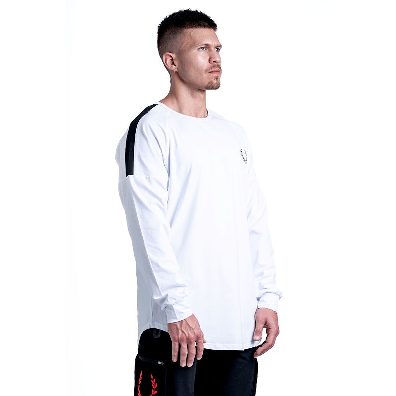 TROS - Polera Deportiva Force Manga Larga Blanca - Blanco