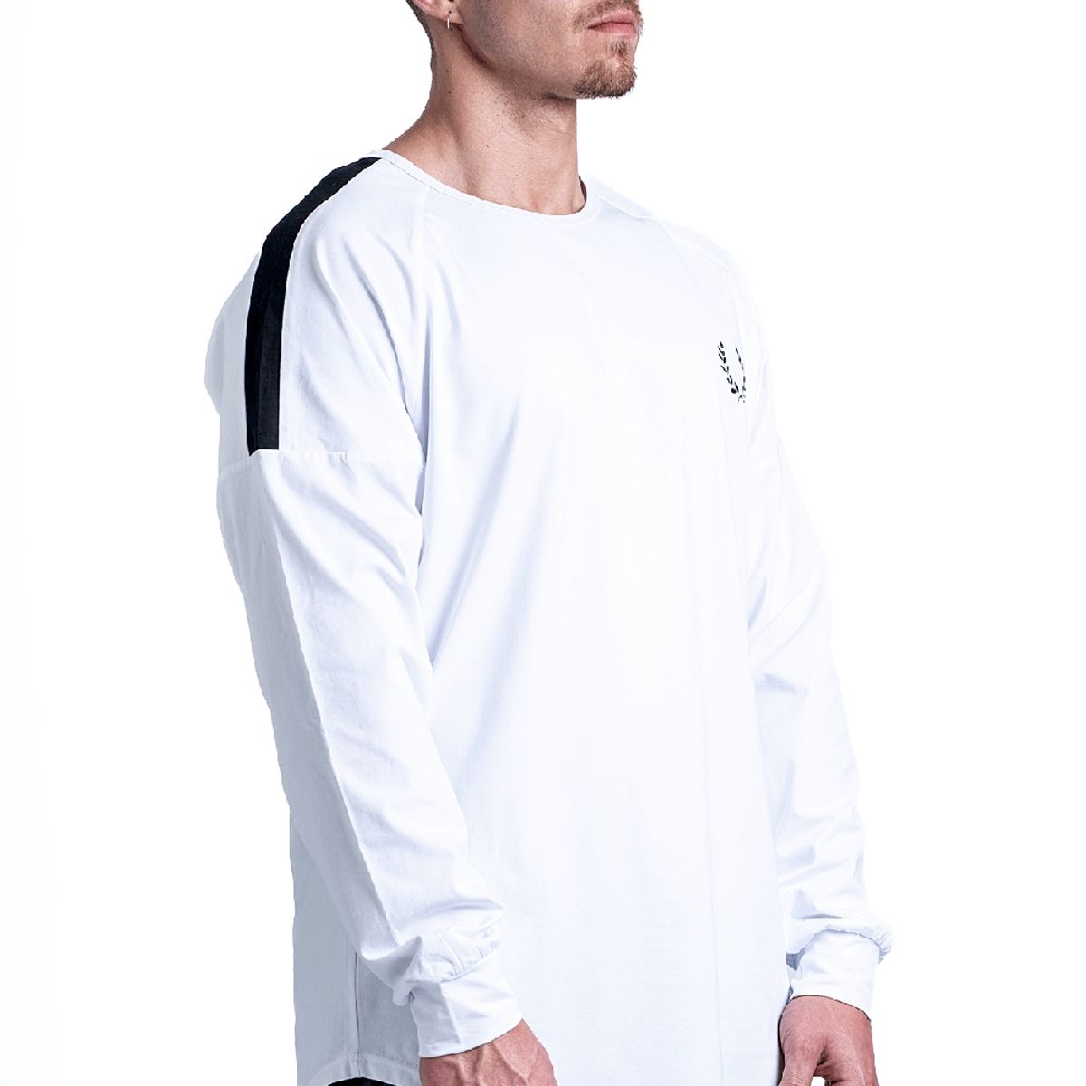 TROS - Polera Deportiva Force Manga Larga Blanca - Blanco