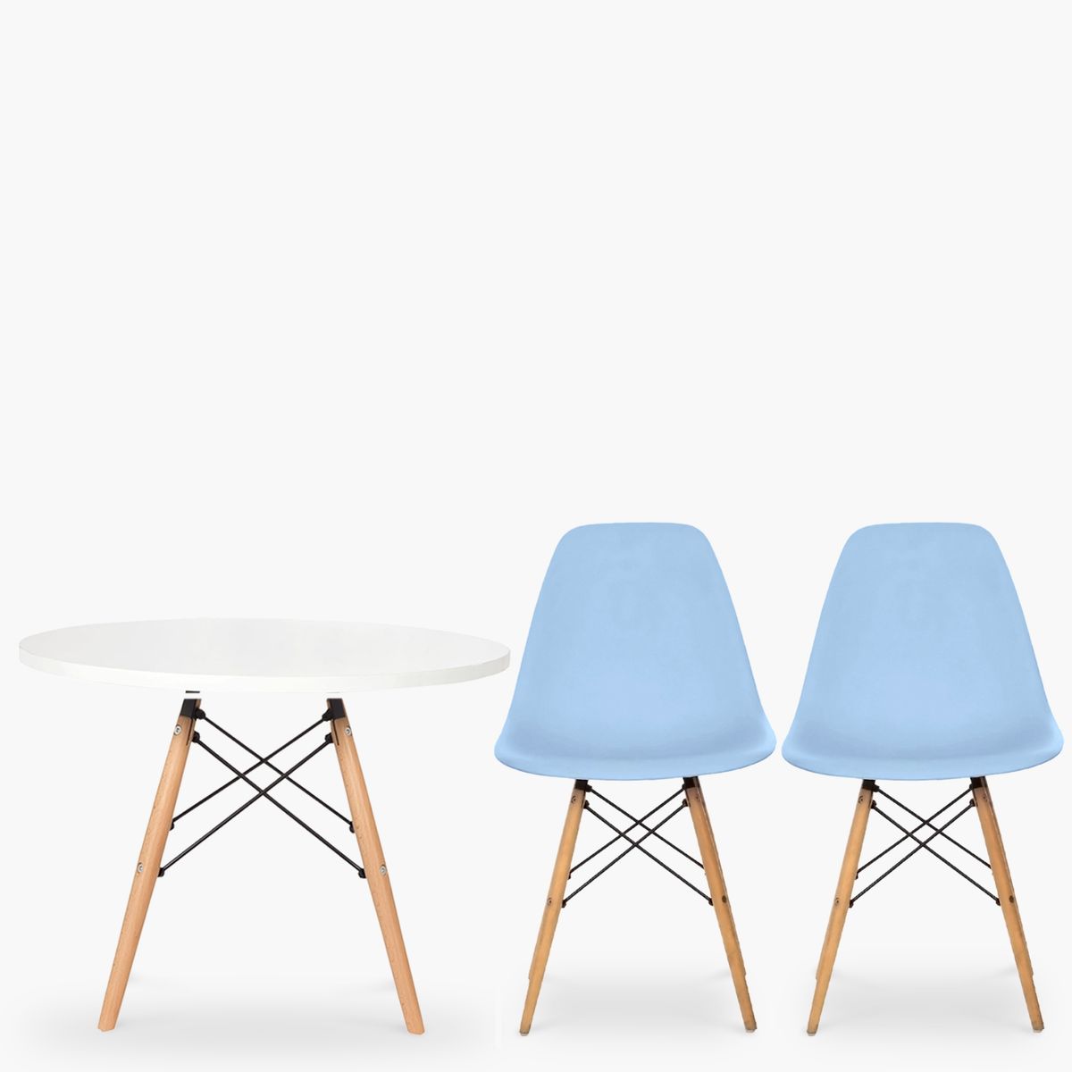 FORM DESIGN - Pack Kids 1 Mesa 2 Sillas DSW Celeste Form