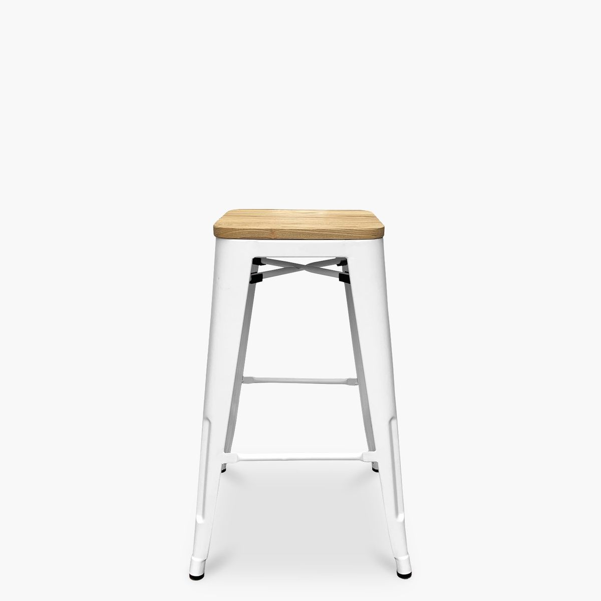 FORM DESIGN - Pack 4 Tolix Taburetes 66 Madera Blanco Form