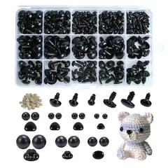 GENERICO - Set Ojos De Seguridad Y Nariz para amigurumis Incluye cajita