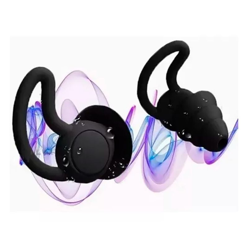 GENERICO - Tapones De Silicona Reducción Ruido Para Dormir 40db Negro.