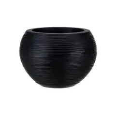 FLORIDIS - MACETERO NEGRO FLORENCIA 19CM ALTO CON PLATO