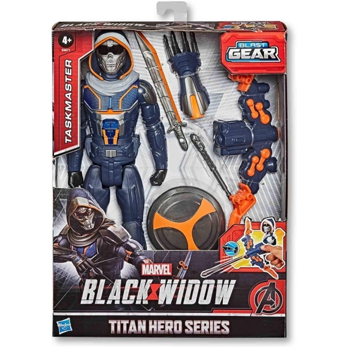HASBRO - HASBRO E9671 BLACK WIDOW TITAN HERO BLAST GEAR SKULL