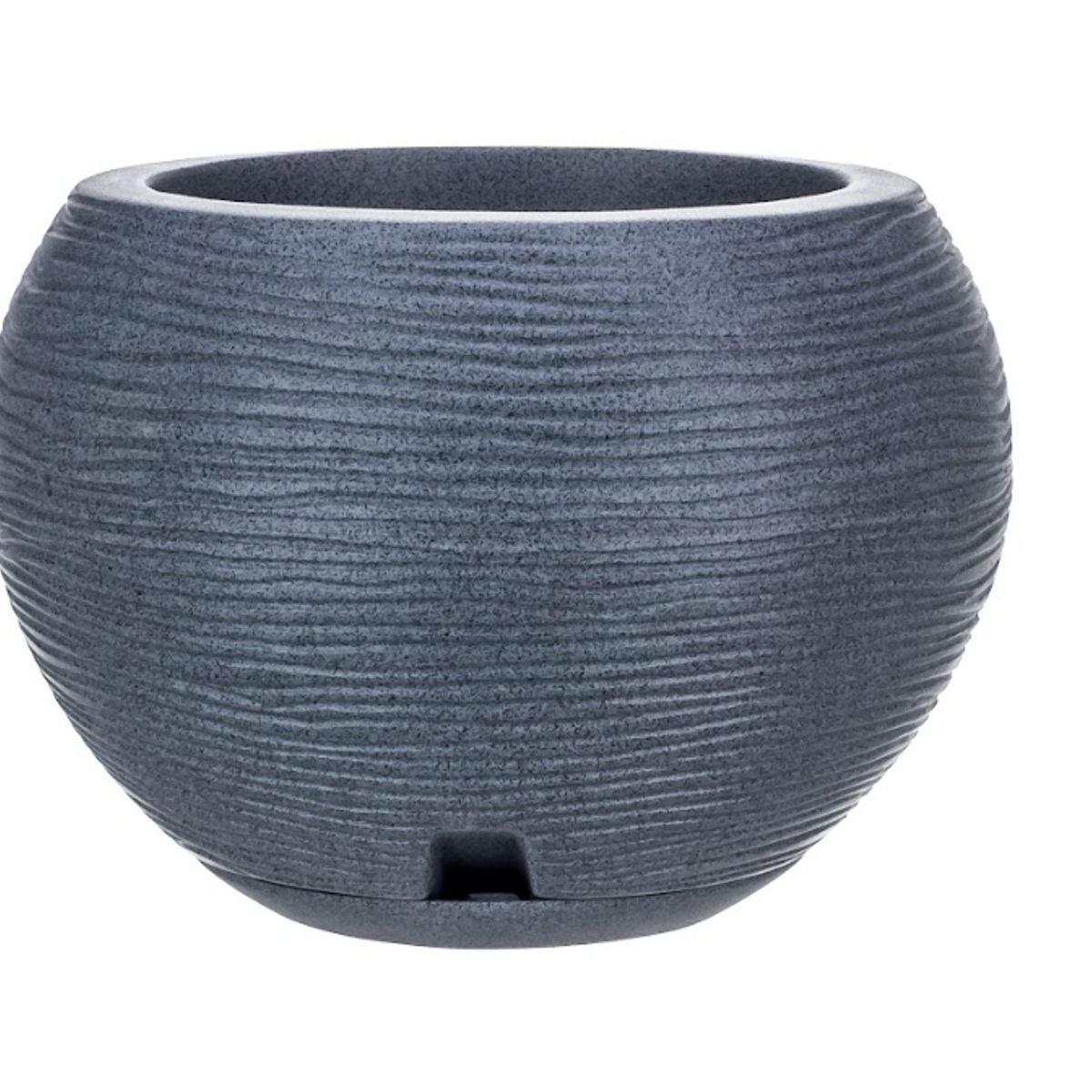 FLORIDIS - MACETERO FLORIDIS GRAFITO FLORENCIA 24CM ALTO CON PLATO