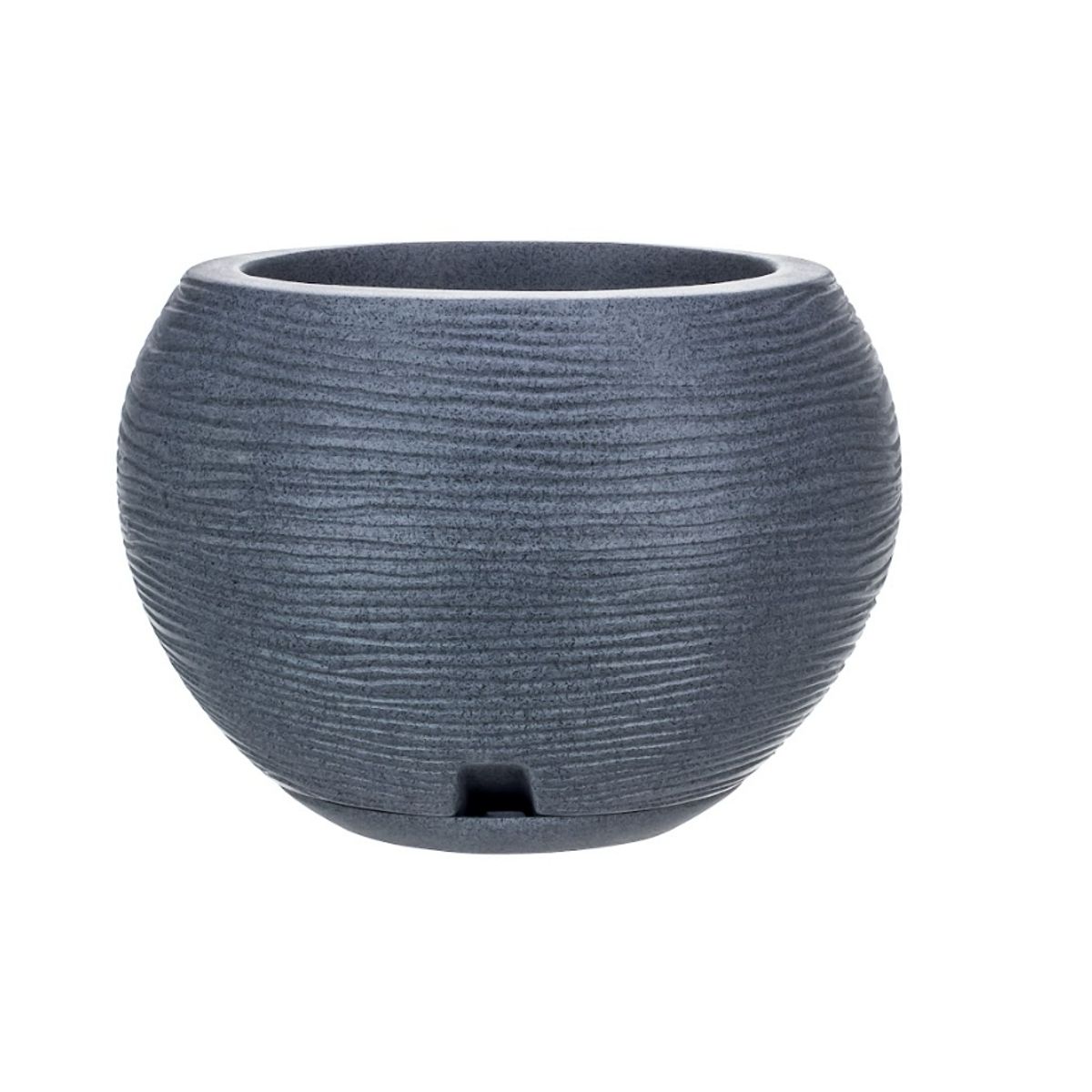 FLORIDIS - MACETERO FLORIDIS GRAFITO FLORENCIA 24CM ALTO CON PLATO