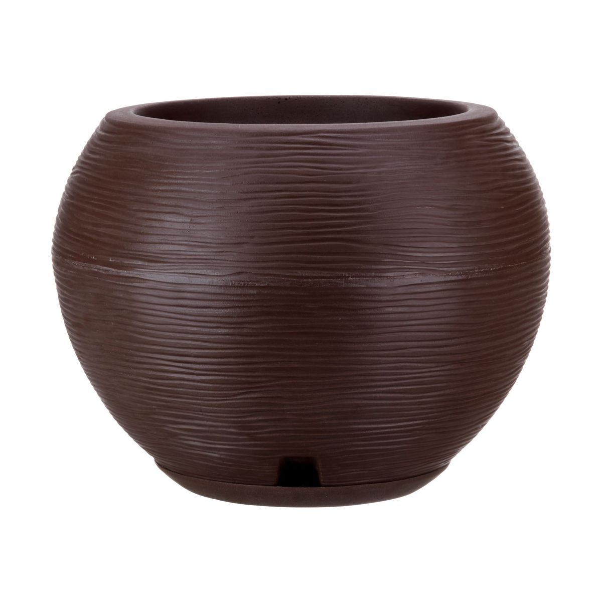 FLORIDIS - MACETERO FLORIDIS MARRON FLORENCIA 32CM ALTO CON PLATO