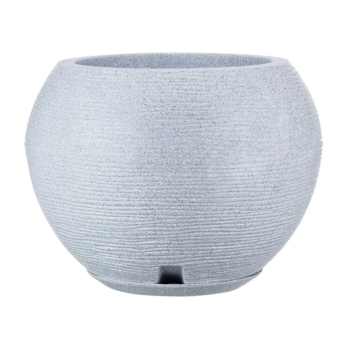 FLORIDIS - MACETERO FLORIDIS GRIS CLARO FLORENCIA 32CM ALTO CON PLATO