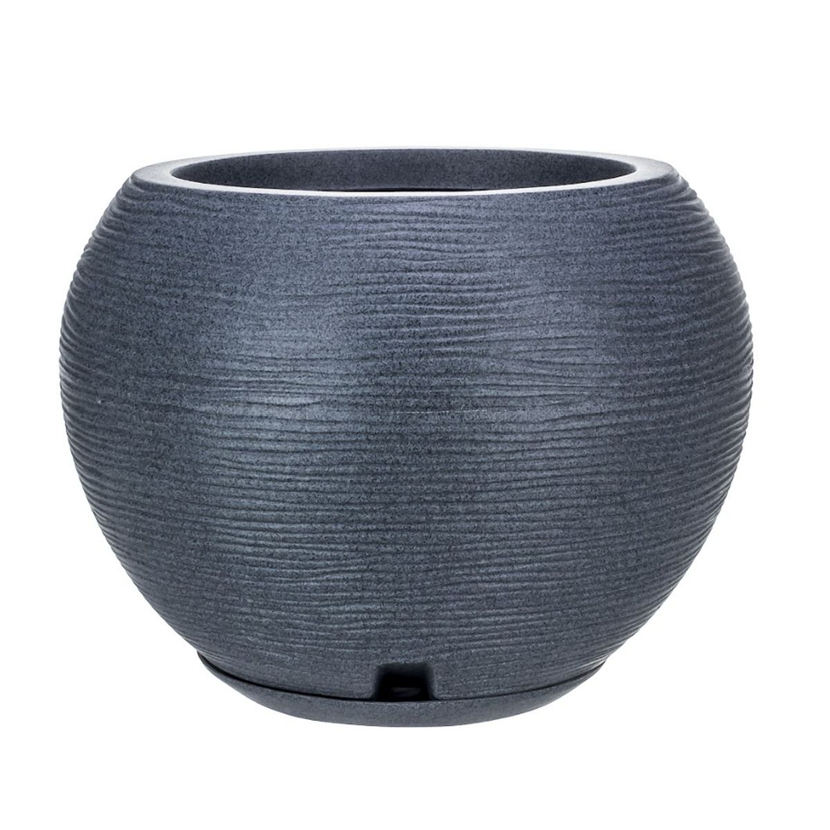 FLORIDIS - MACETERO FLORIDIS GRAFITO FLORENCIA 32CM ALTO CON PLATO