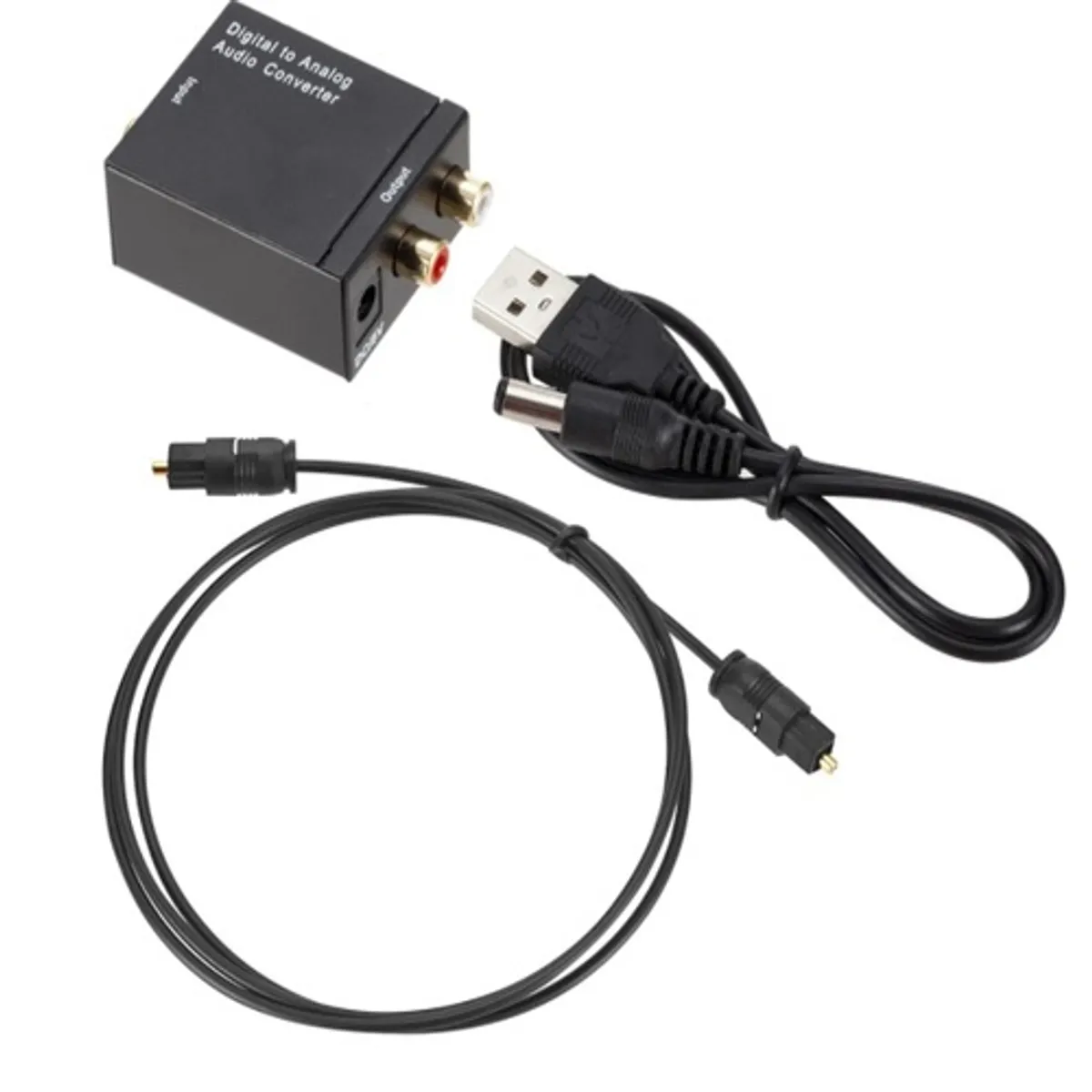 GENERICO - Adaptador Optico a RCA Convertidor Audio Optico para TV