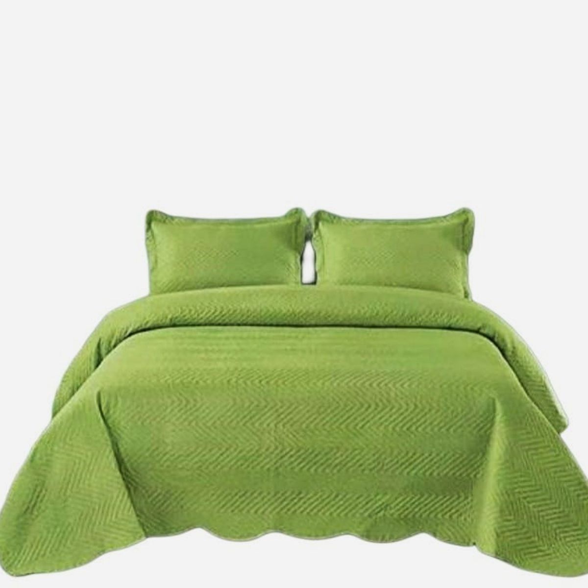 GENERICO - Quilt de Verano 2 plazas. Color Verde 21003