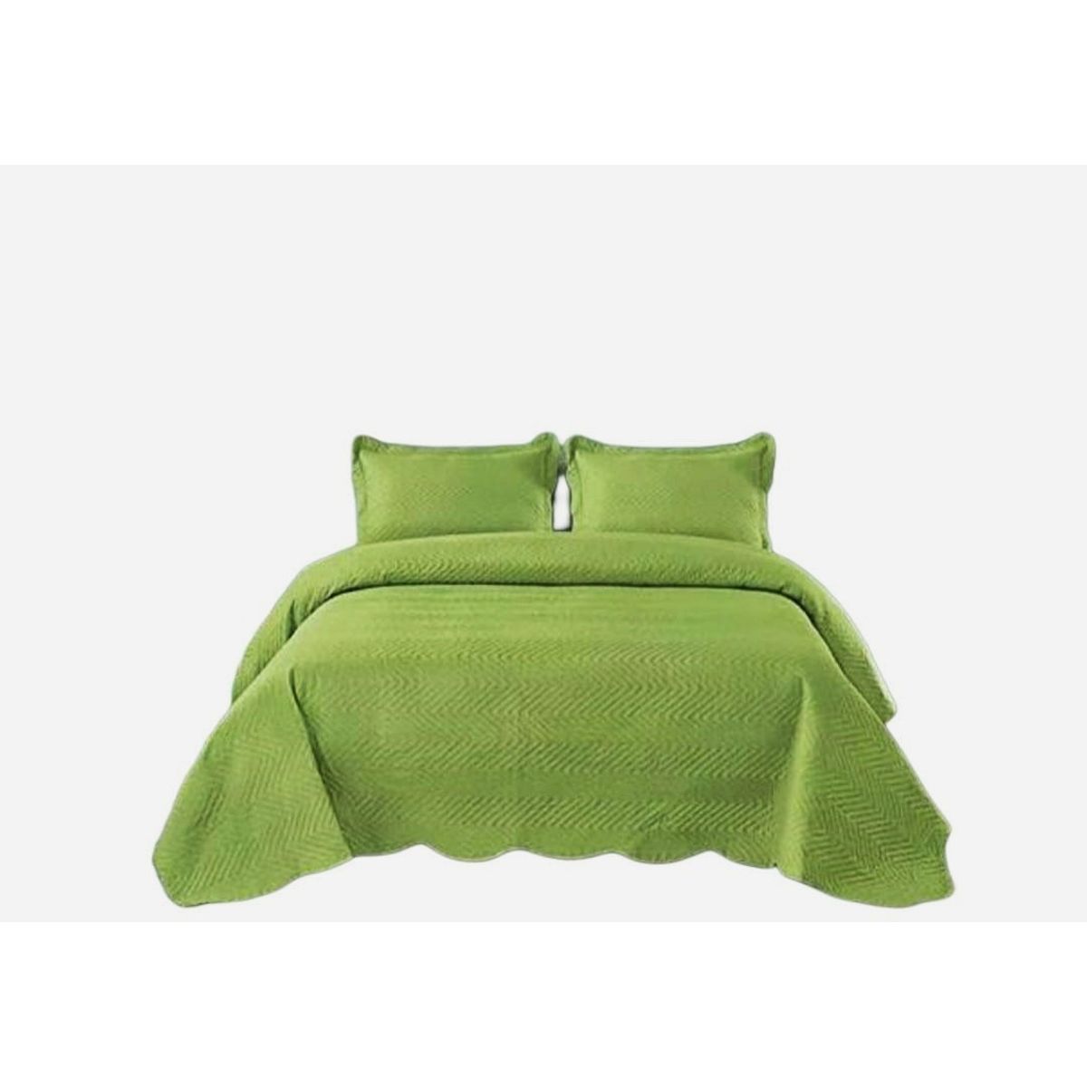 GENERICO - Quilt de Verano 2 plazas. Color Verde 21003