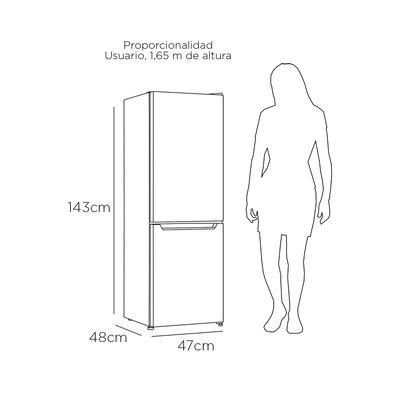 Imagen 2 del producto REFRIGERADOR BOTTOM FREEZER FRIO DIRECTO 157 LTS LRB-180DFI