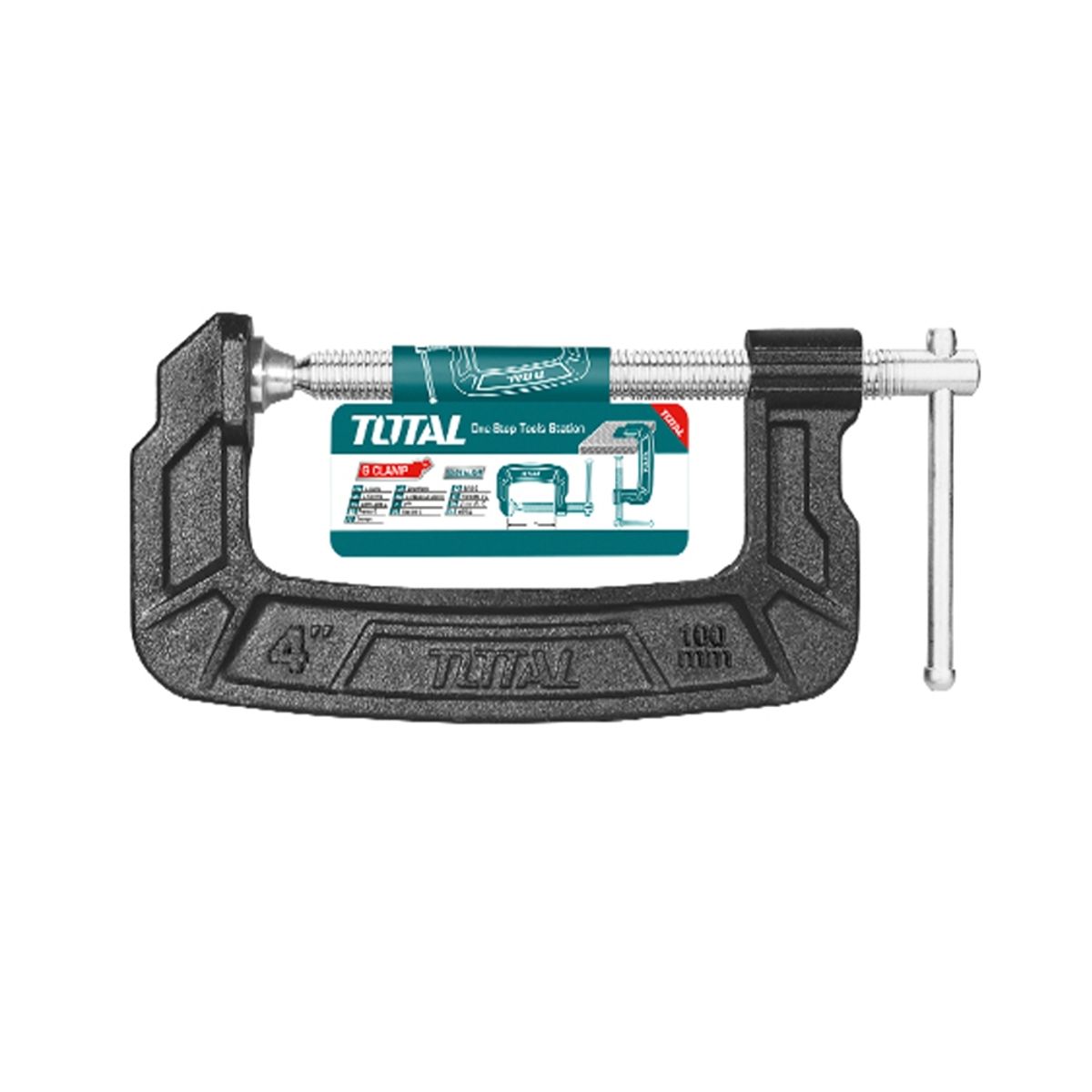 TOTAL TOOLS - Prensa tipo C 4 Pulgadas TOTAL