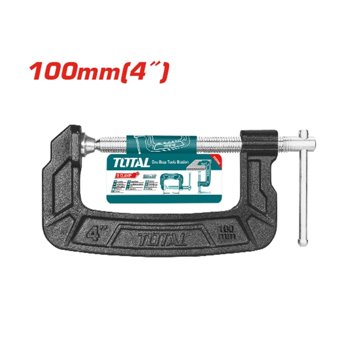 TOTAL TOOLS - Prensa tipo C 4 Pulgadas TOTAL