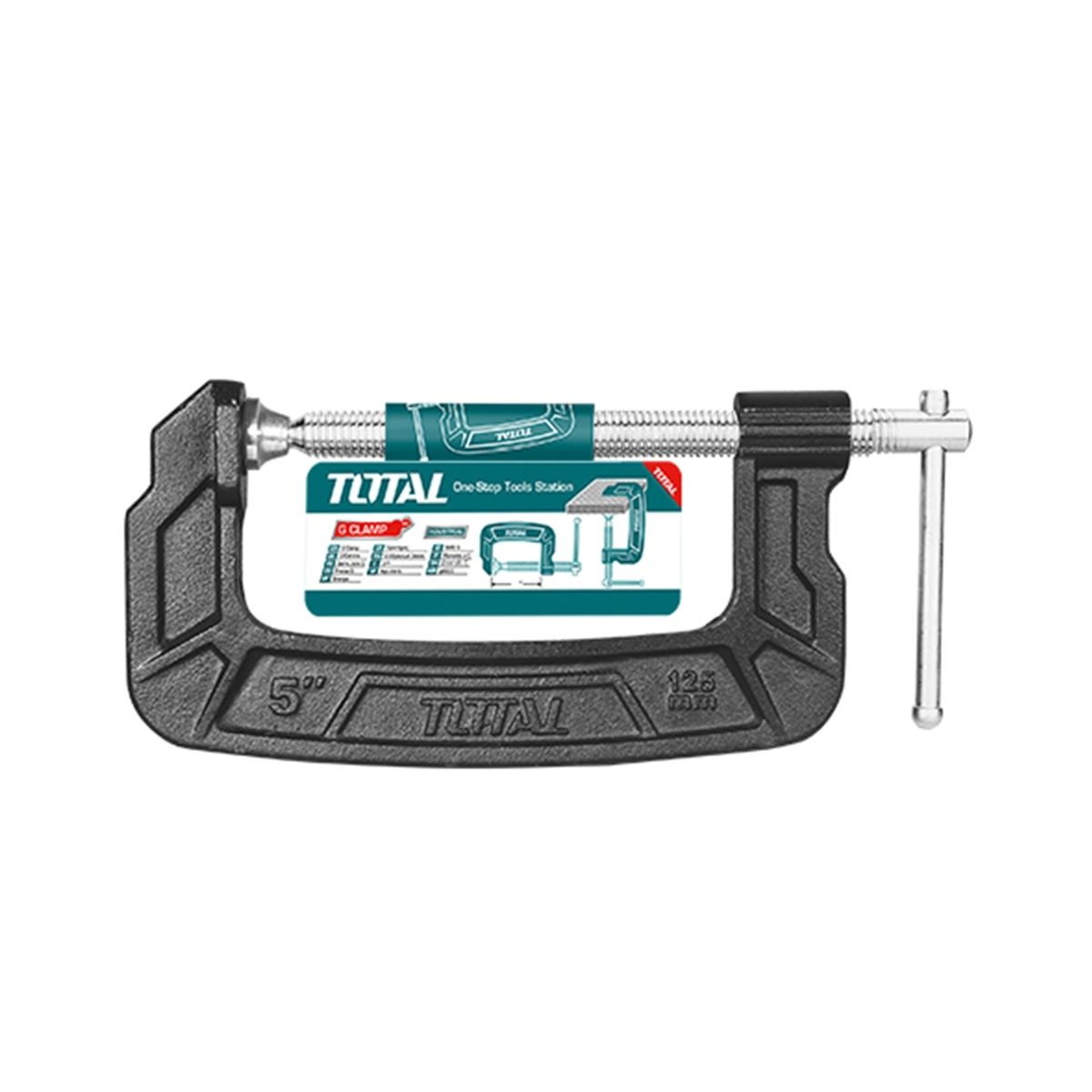 TOTAL TOOLS - Prensa tipo C 5 Pulgadas Industrial TOTAL