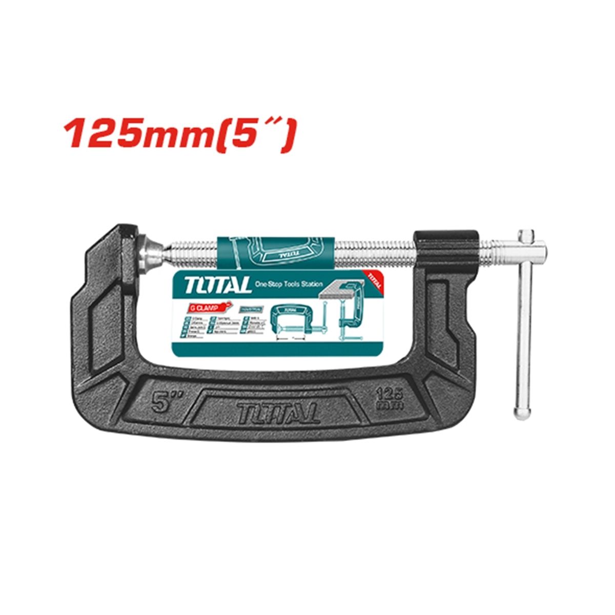 TOTAL TOOLS - Prensa tipo C 5 Pulgadas Industrial TOTAL