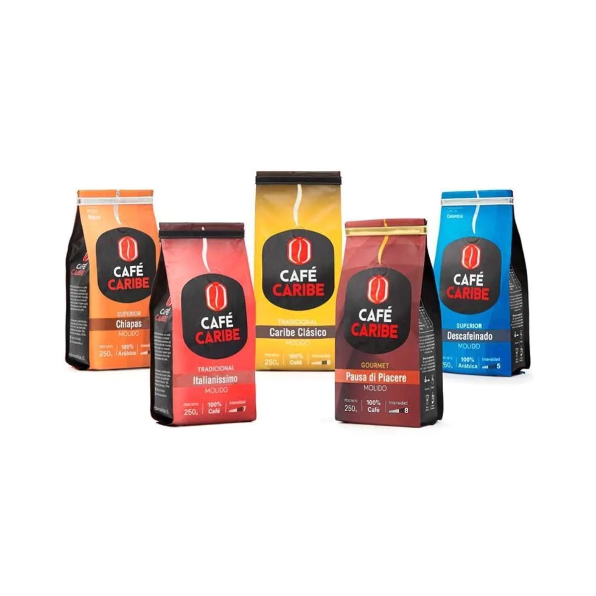 CAFE CARIBE - Pack Completo - 5 Café Molido 1250gr.